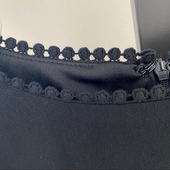 Black Crochet-Trim flirty and classic Mini Dress - NWT - Picture 3 of 14